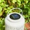 Glitzhome® 8.5" Flower Cutout Solar Powered Hanging Lantern
